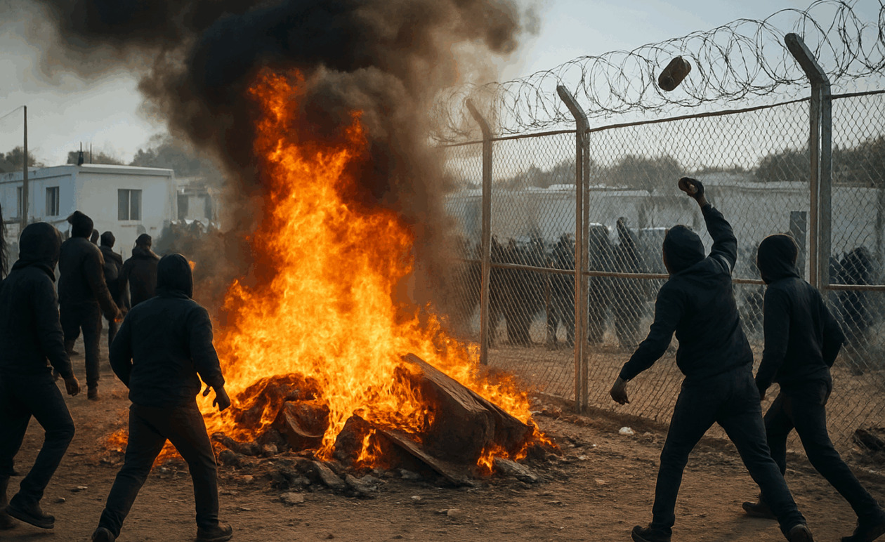 Στη δομή φιλοξενίας της Σιντικής Σερρών ξέσπασαν επεισόδια και συνελήφθησαν 29 άτομα