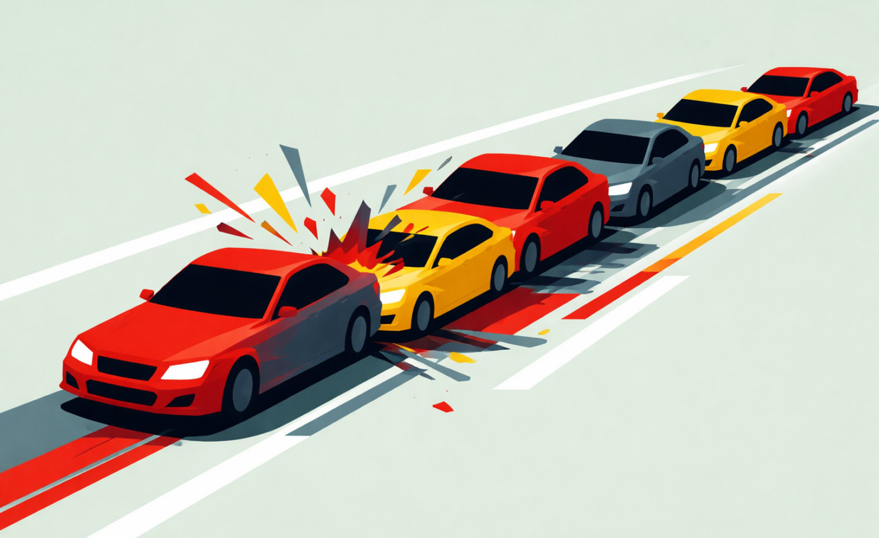 Αθηνών – Κορίνθου: Καραμπόλα έξι αυτοκινήτων στα Μέγαρα με δύο τραυματίες