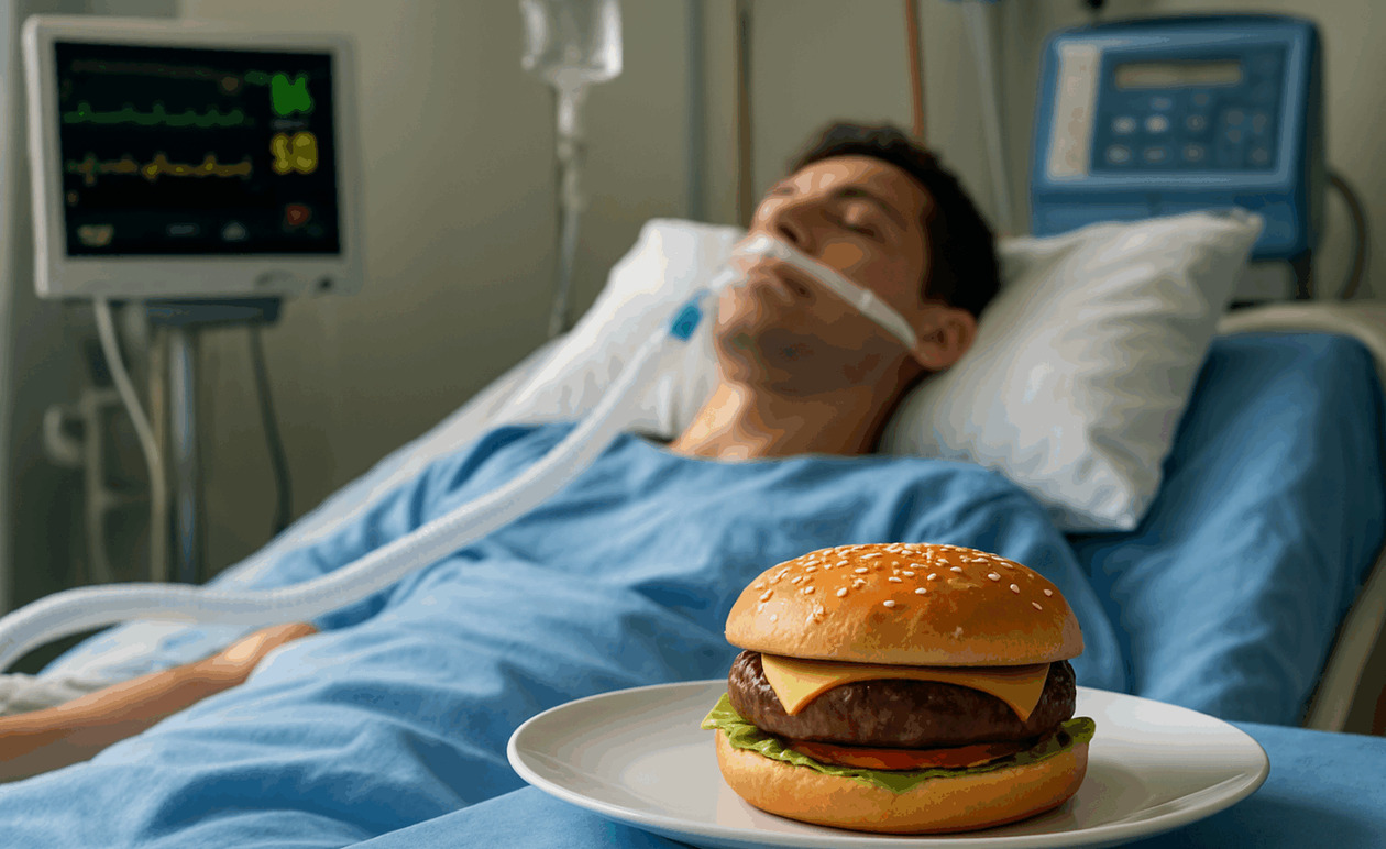 Ένας 22χρονος άνδρας διασωληνώθηκε και μεταφέρθηκε στη μονάδα εντατικής θεραπείας λόγω απόφραξης των αεραγωγών