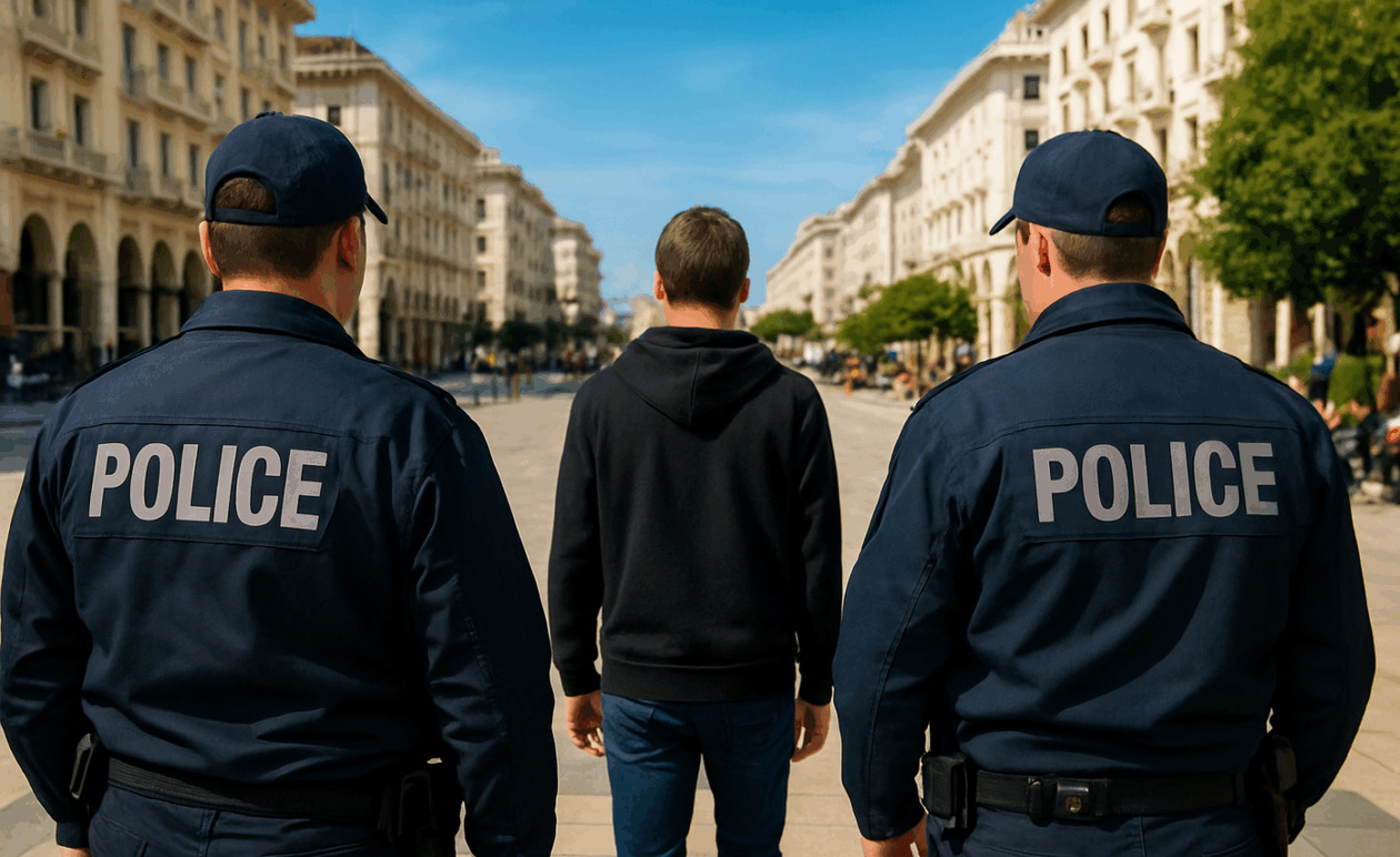 Η αστυνομία πραγματοποίησε επιχείρηση στην πλατεία Αριστοτέλους για την πρόληψη της νεανικής παραβατικότητας