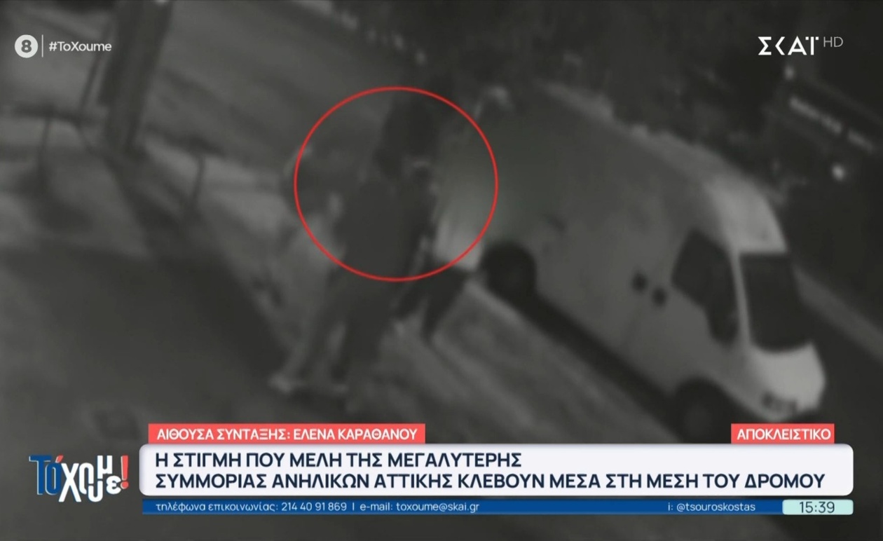 Η στιγμή της κλοπής από ανηλίκους στο δρόμο