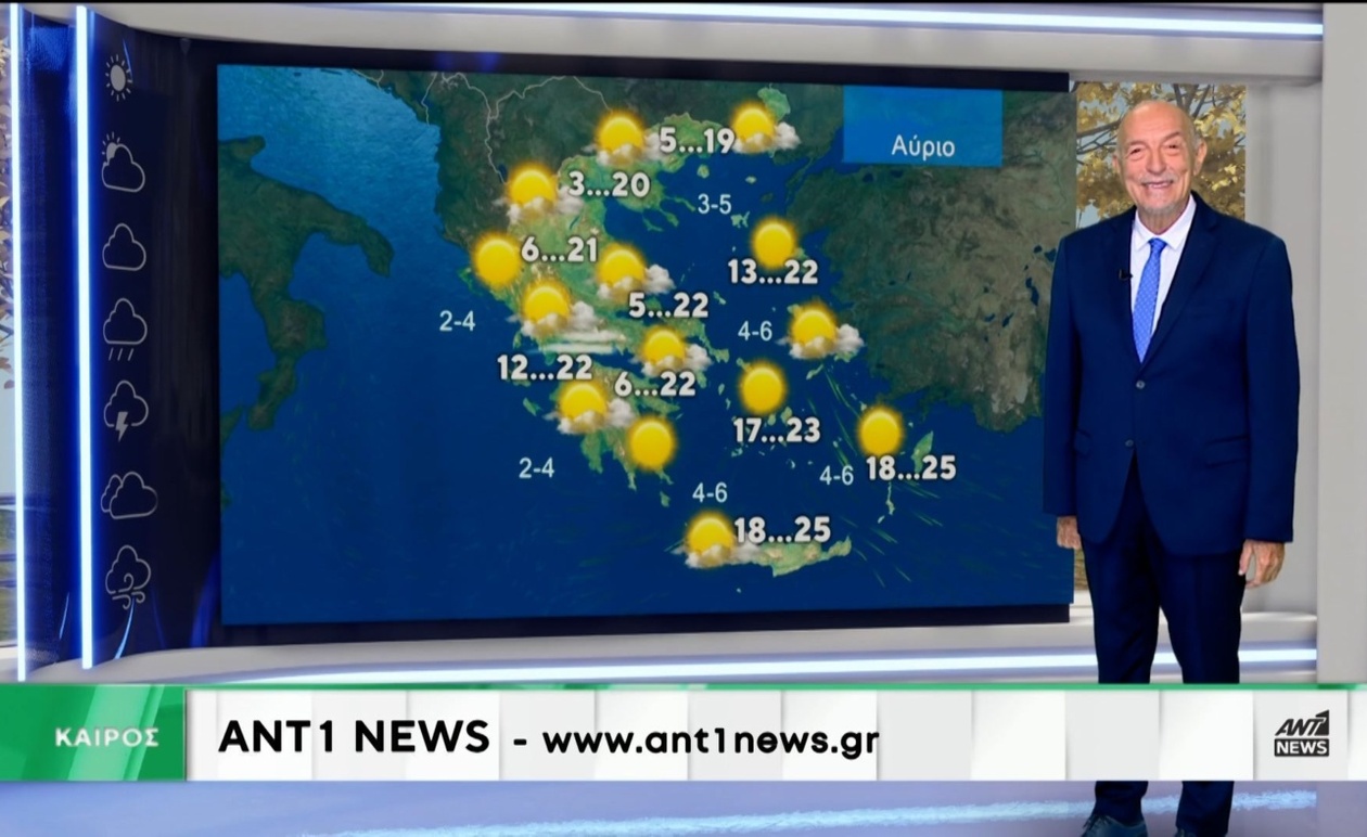 Το δελτίο για τον καιρό στις 28 Οκτωβρίου 2025 από Τάσο Αρνιακό