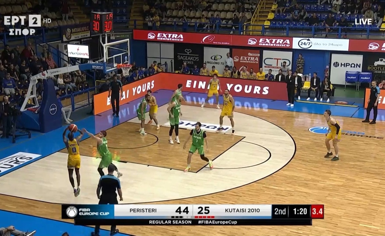 Θρίαμβος του Περιστερίου στο FIBA Europe Cup: Κυρίαρχη Εμφάνιση επί της Κουτάισι