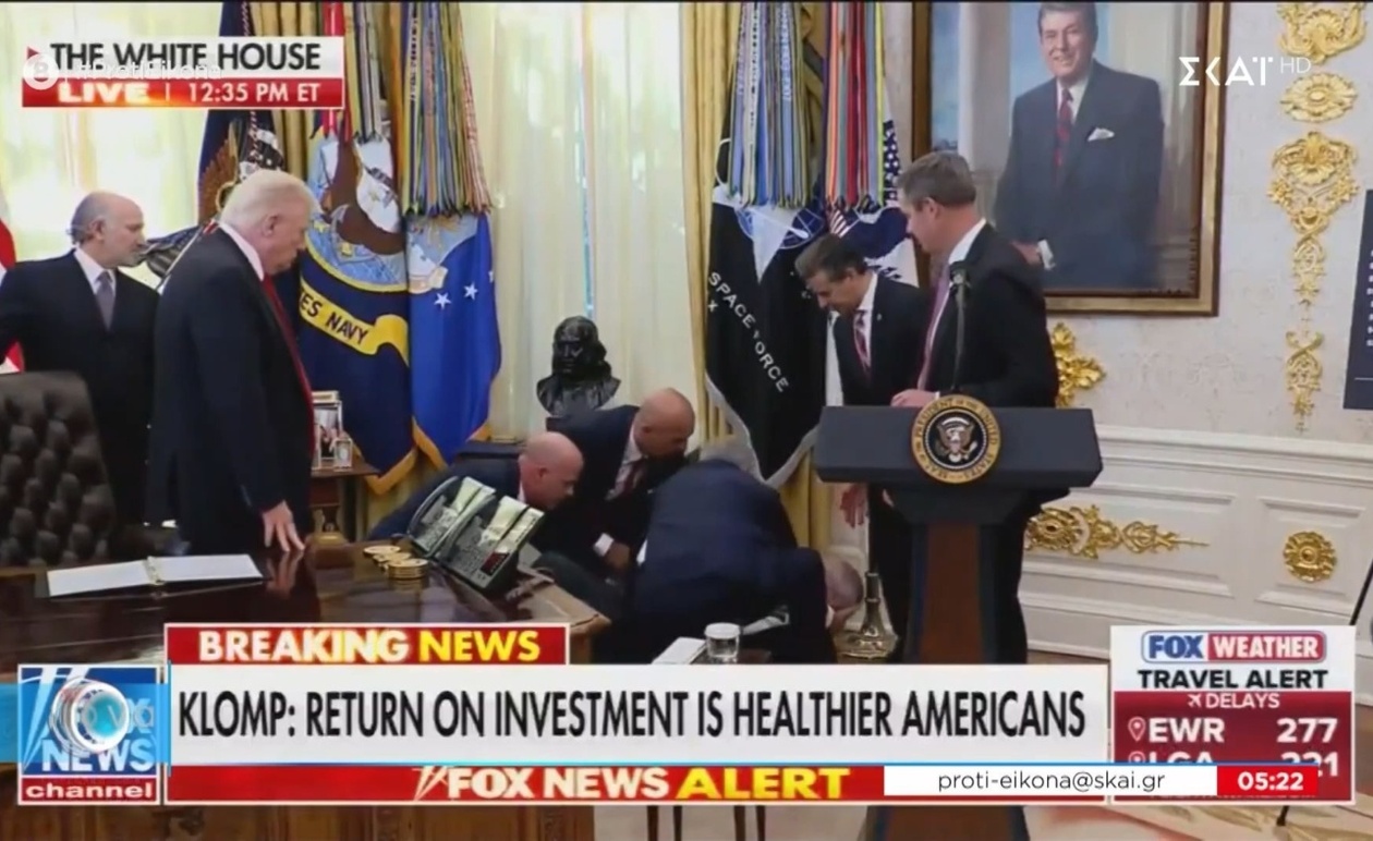 Ένας άνδρας λιποθύμησε στον Λευκό Οίκο ενώ συναντιόταν με τον πρόεδρο Τραμπ