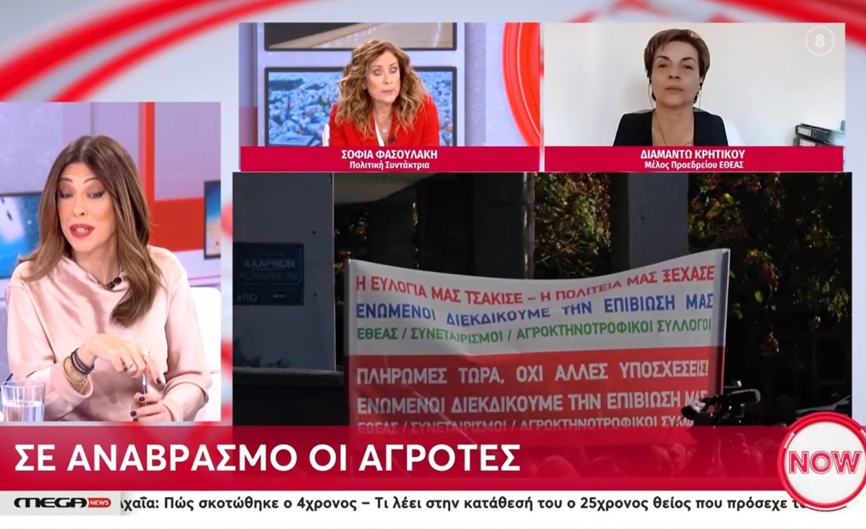 Δήλωση της Διαμάντως Κρητικού για τους αγρότες