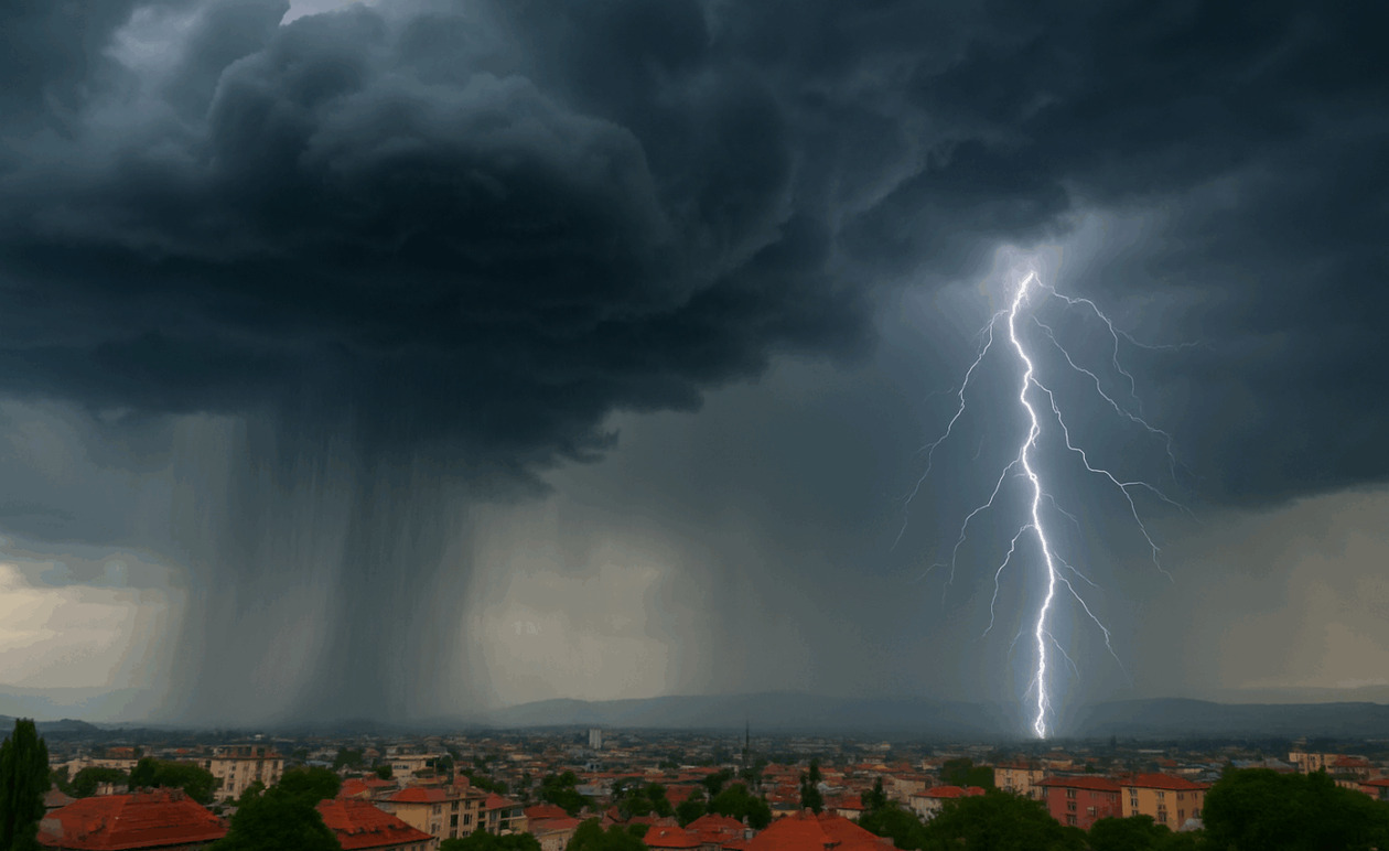 Εκτεταμένες βροχοπτώσεις συνοδευόμενες από μικρή άνοδο της θερμοκρασίας