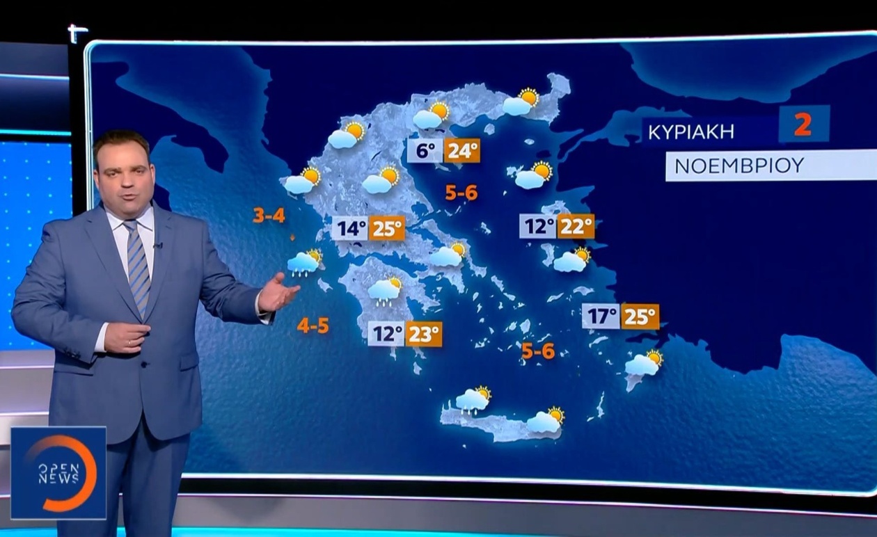 Την Κυριακή τοπικές βροχές, η θερμοκρασία μπορεί να φτάσει τους 24 βαθμούς Κελσίου