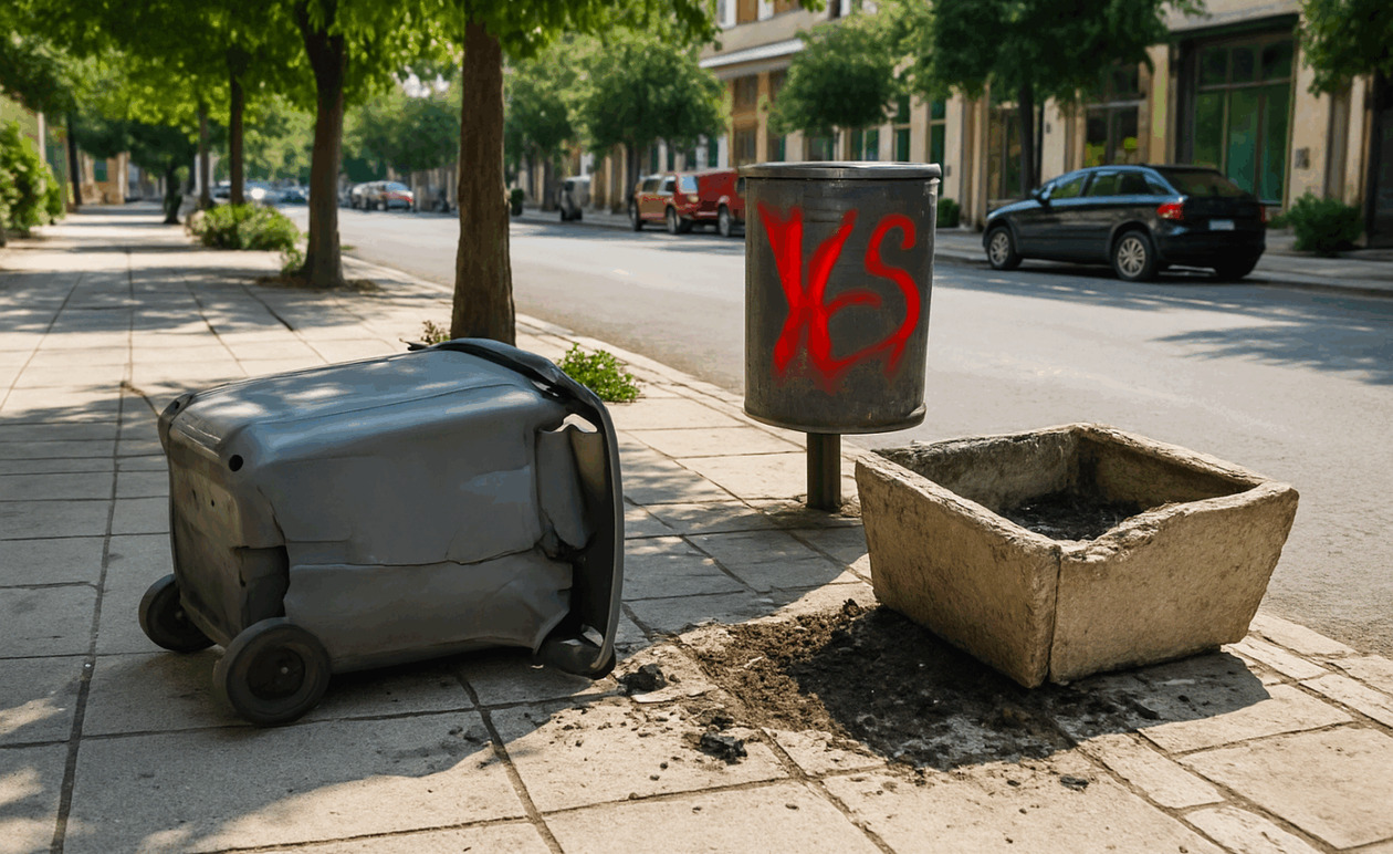 Δικογραφία για φθορές σε πεζοδρόμους στο Αγρίνιο
