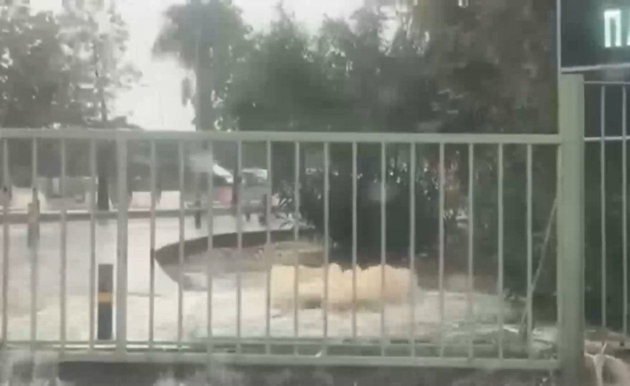 Η ΠΑΓΝΗ παρουσίασε προβλήματα μετά τη σφοδρή νεροποντή στο Ηράκλειο