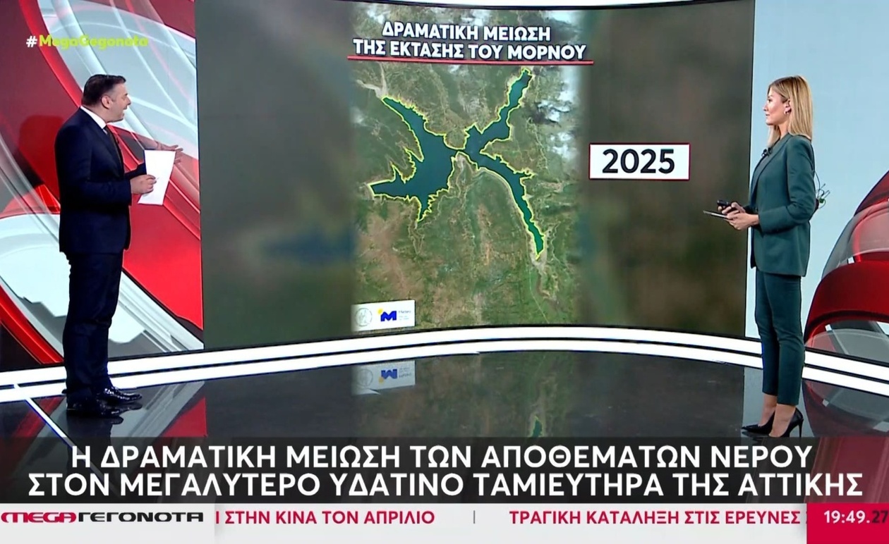 Η μείωση των αποθεμάτων στον μεγαλύτερο ταμιευτήρα της Αττικής