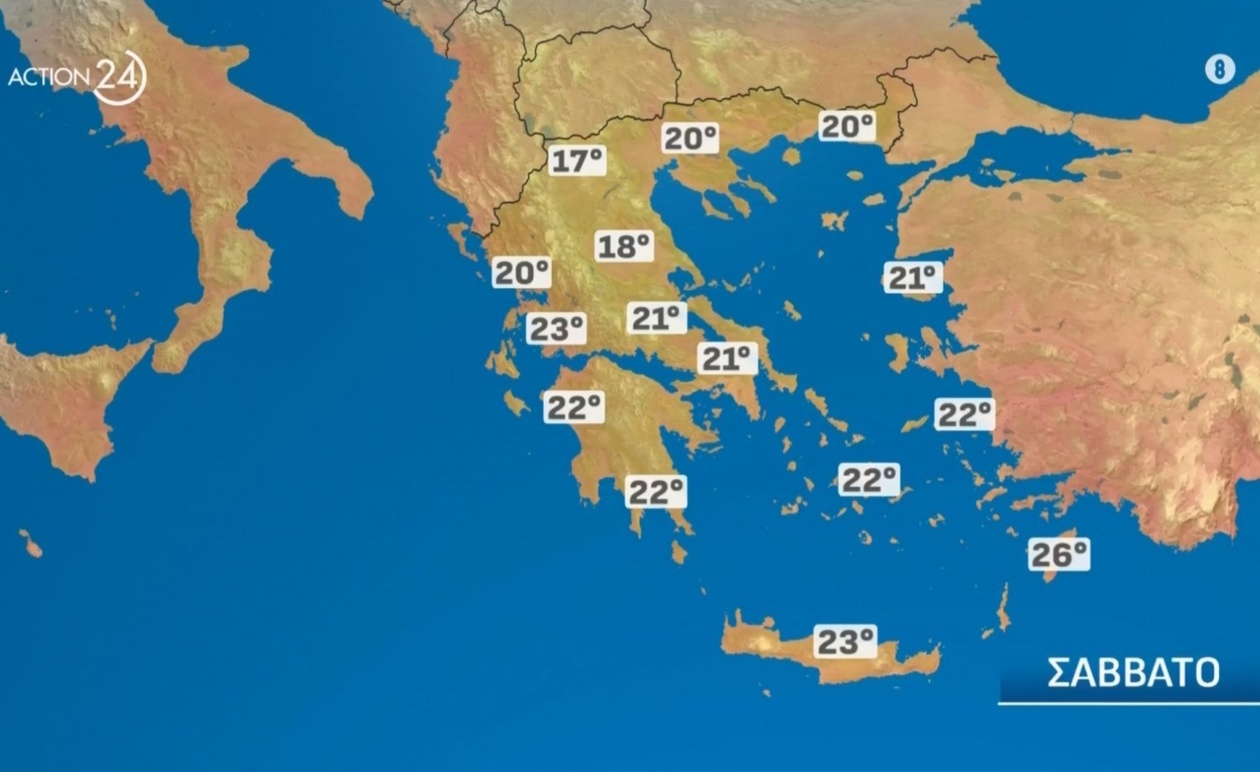 Συννεφιά με τοπικές βροχές: νότια και δυτική Ελλάδα