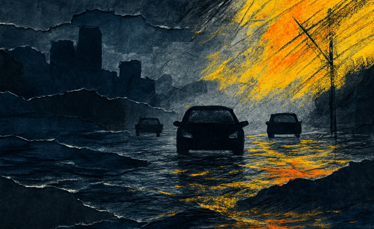 Χάος στους δρόμους της Αττικής: Καθυστερήσεις έως 25 λεπτά λόγω ισχυρής βροχόπτωσης