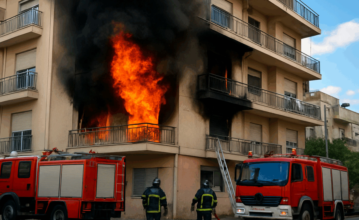 Φωτιά σε Διαμέρισμα στη Θεσσαλονίκη: Δύο Άτομα στο Νοσοκομείο