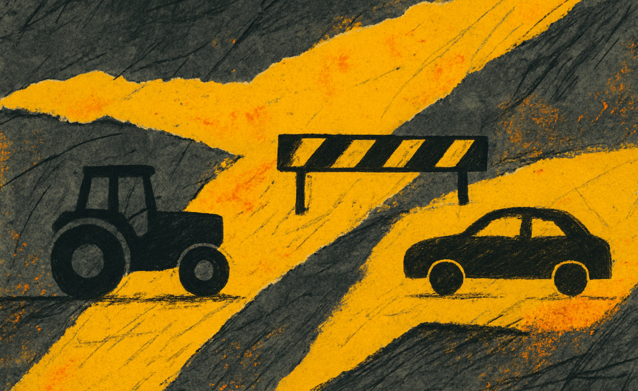 Αγροτικές κινητοποιήσεις: Διακοπή κυκλοφορίας στην Εγνατία Οδό στην Κομοτηνή