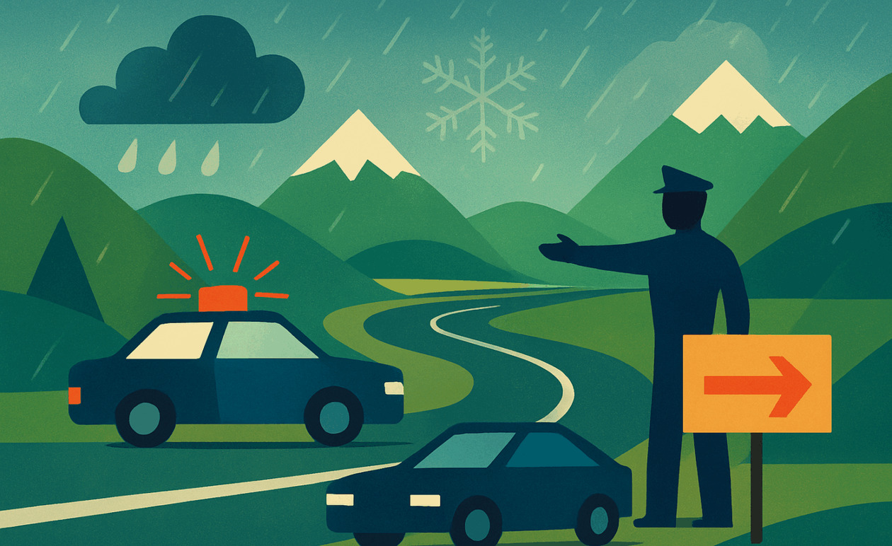 Κυκλοφοριακές ρυθμίσεις στην Επαρχιακή Οδό Νεραΐδας – Σαγιάδας λόγω καιρικών συνθηκών