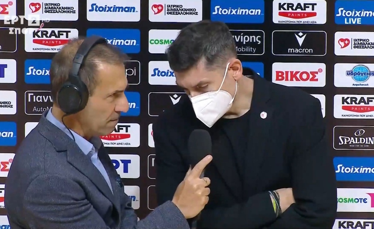 Οι δηλώσεις του Βασίλη Ξανθόπουλου στην ΕΡΤ για το ΠΑΟΚ Περιστέρι