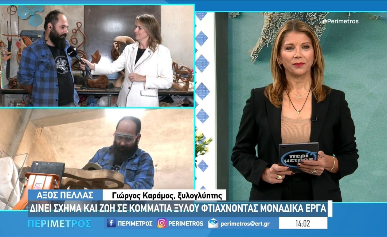 Ο Γιώργος Καράμος από τα Γιαννιτσά που δημιουργεί ξύλινα έργα