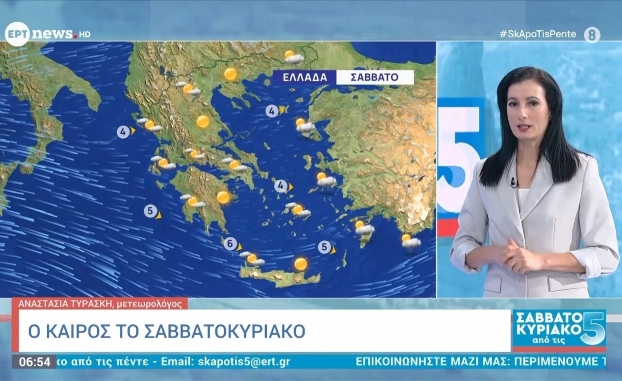 Πρόγνωση καιρού για την 25η Οκτωβρίου 2025 στο Σαββατοκύριακο από τις 5