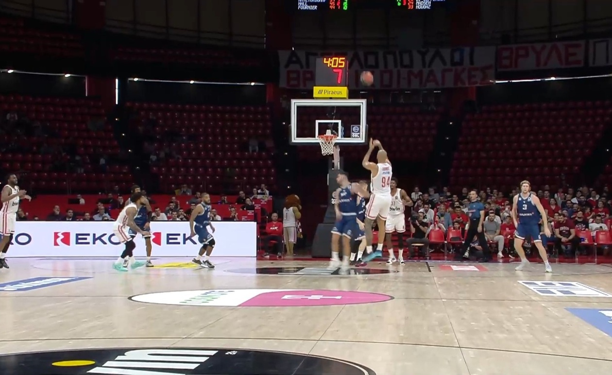 Τα σουτ του Φουρνιέ στον αγώνα Ολυμπιακός–Καρδίτσα