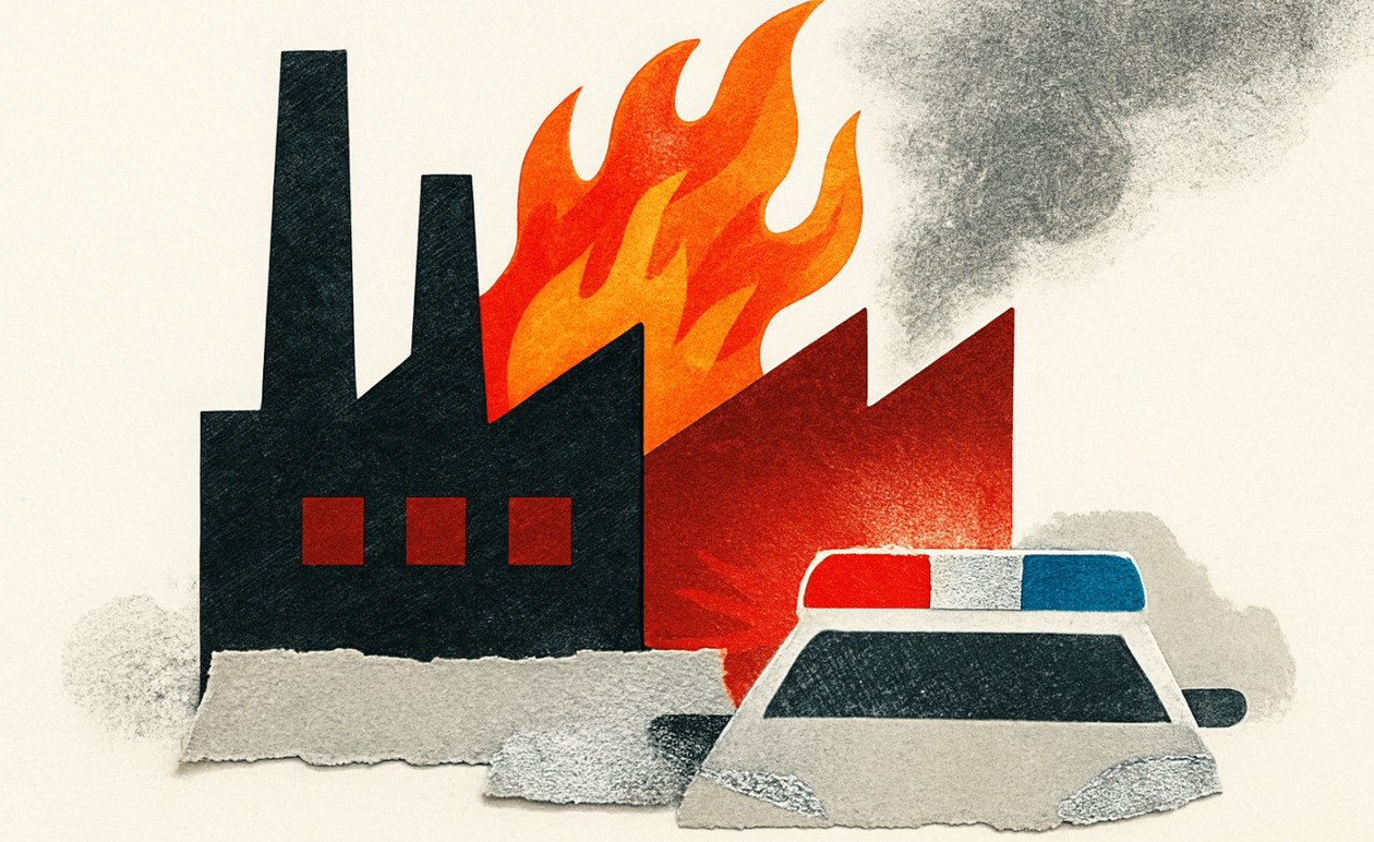 Φωτιά σε εργοστάσιο τροφίμων στο Ηράκλειο: Εκτεταμένες ζημιές στην Επισκοπή