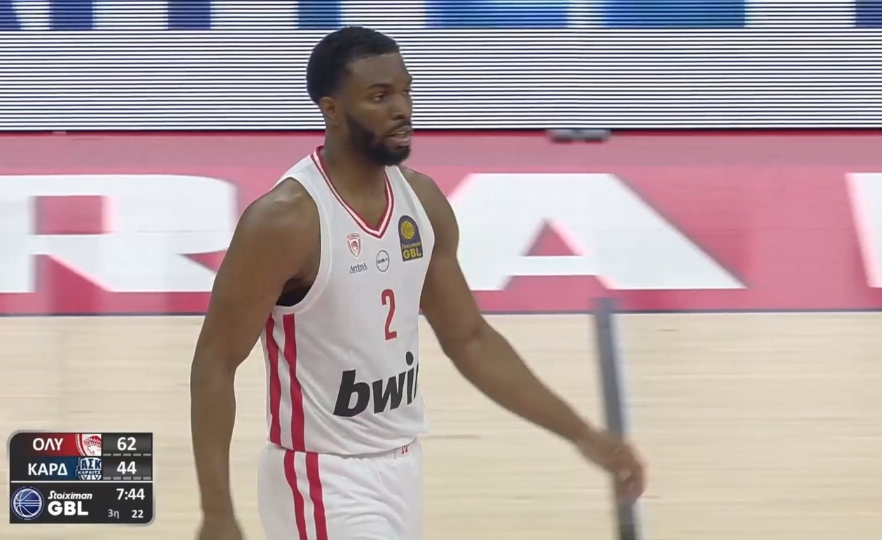 Ολυμπιακός – Καρδίτσα: ο Έβανς ευστόχησε ξανά σε τρίποντο