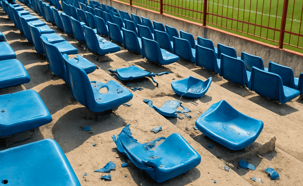 Σχηματίστηκε δικογραφία και ασκήθηκε δίωξη για φθορές καθισμάτων στο στάδιο του Βόλου