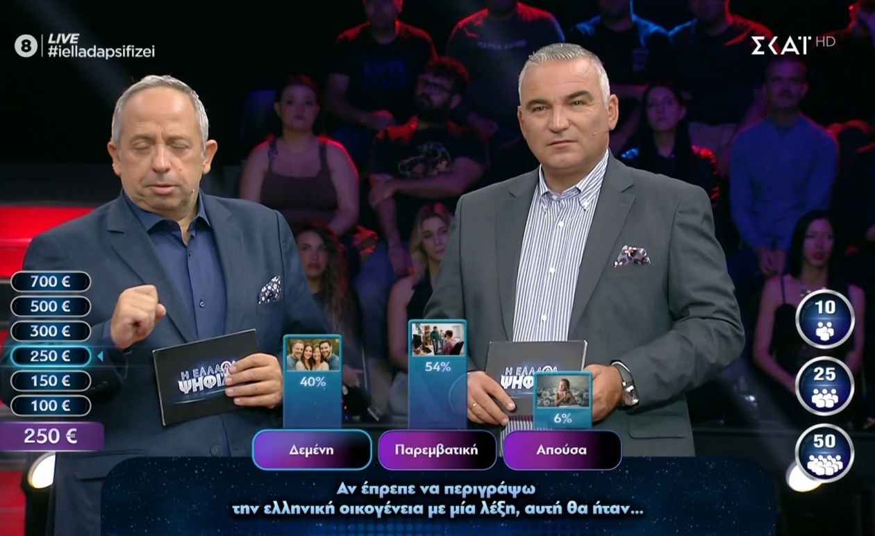 Η λέξη που επέλεξαν οι τηλεθεατές για την ελληνική οικογένεια