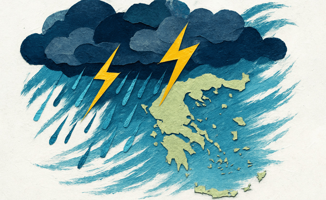 ΕΜΥ: Έκτακτο δελτίο καιρού με ισχυρές βροχές και καταιγίδες έως την Παρασκευή