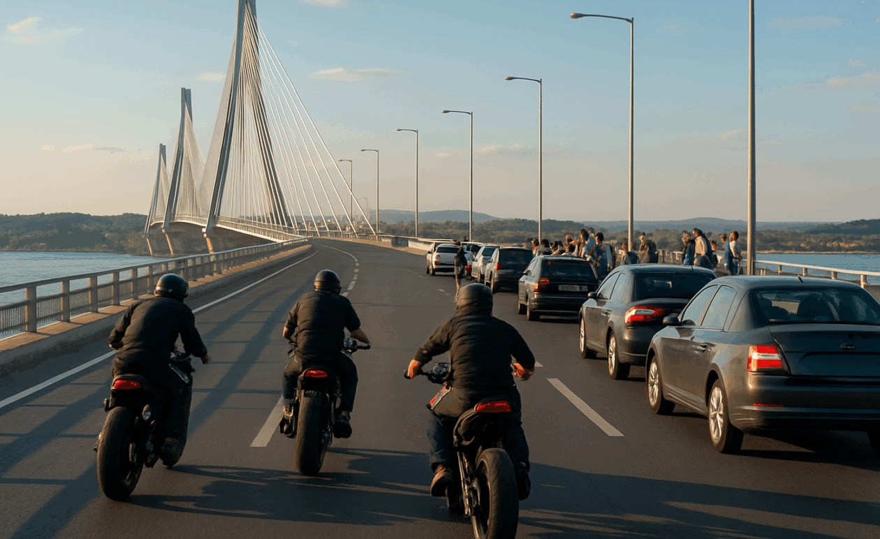 Στη γέφυρα της Χαλκίδας ταυτοποιήθηκαν τέσσερα άτομα που ενεπλάκησαν σε κόντρες