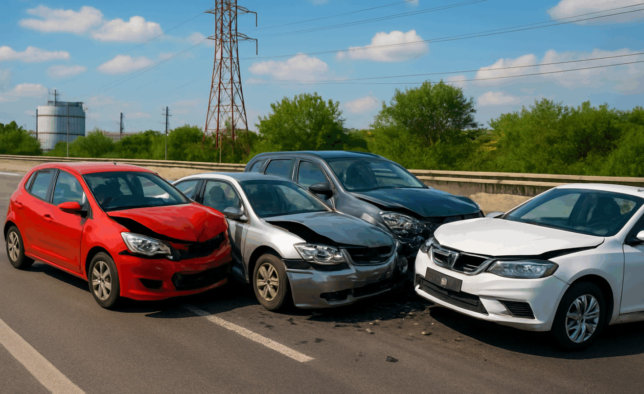 Πέντε οχήματα συγκρούστηκαν αλυσιδωτά στη Θεσσαλονίκη, προκαλώντας πολλούς ελαφρούς τραυματισμούς