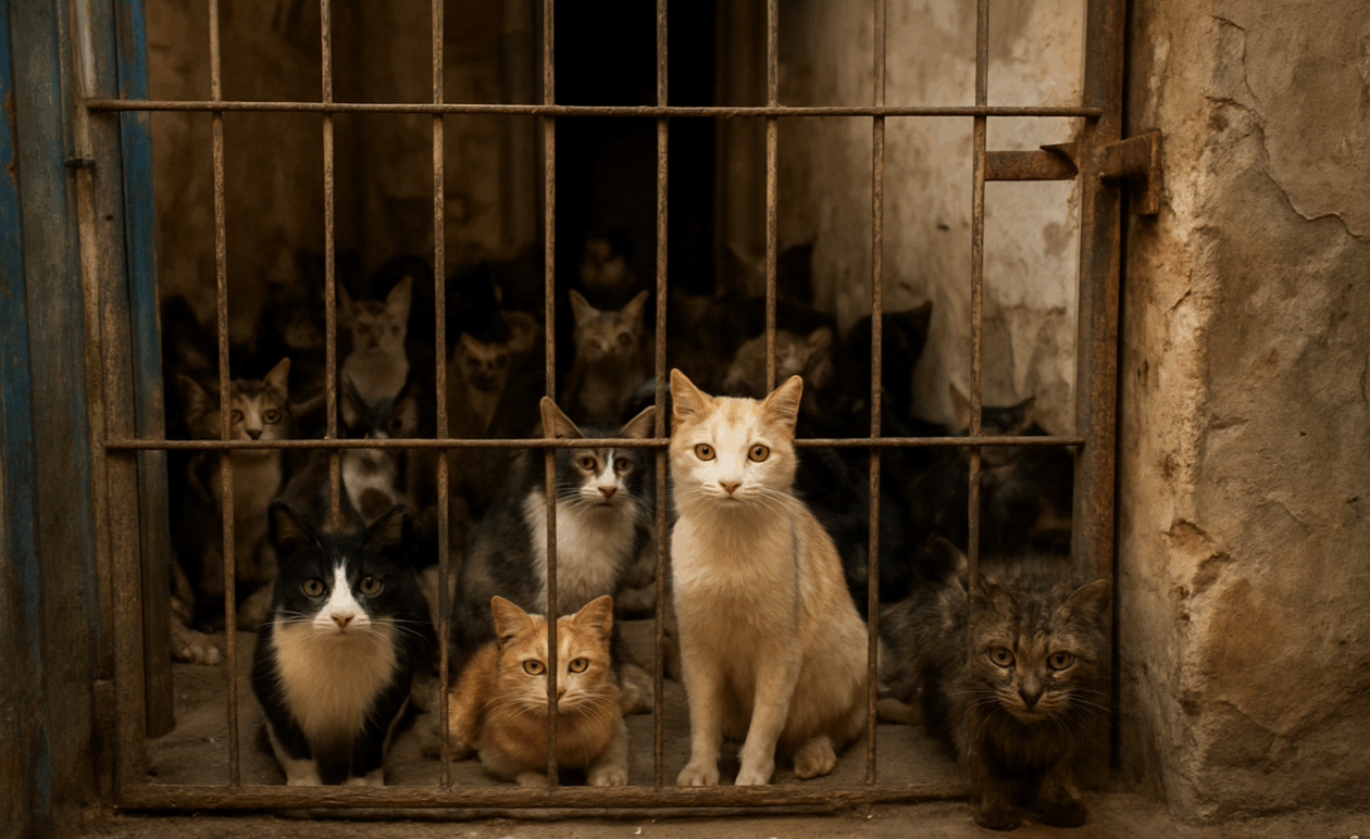 Σε 63χρονο άνδρα στη Δονούσα επιβλήθηκε πρόστιμο 1,7 εκατ. ευρώ επειδή είχε φυλακίσει γάτες