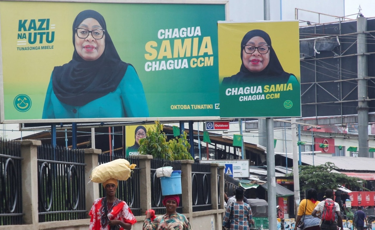 Η Σαμία Σουλούχου Χασάν επανεκλέχθηκε με 98% των ψήφων