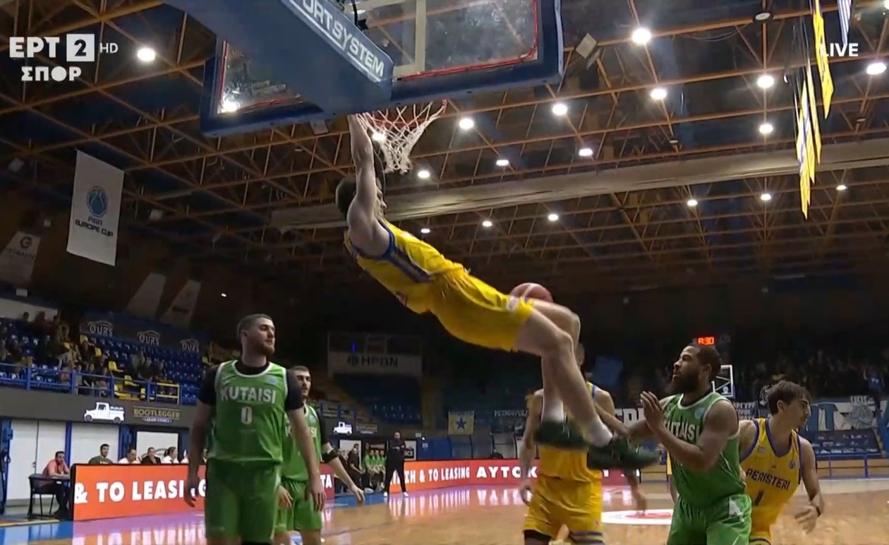 Το Περιστέρι εντυπωσιάζει στο FIBA Europe Cup με θεαματικά alley-oops