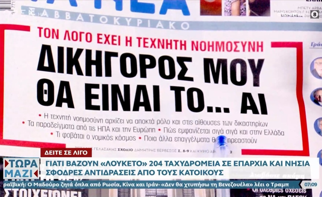 Πρωτοσέλιδα εφημερίδων 1ης Νοεμβρίου 2025