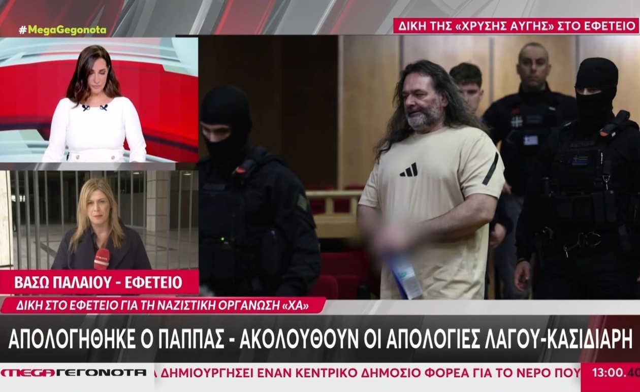 Δίκη της Χρυσής Αυγής στο Εφετείο: απολογήθηκε ο Παππάς
