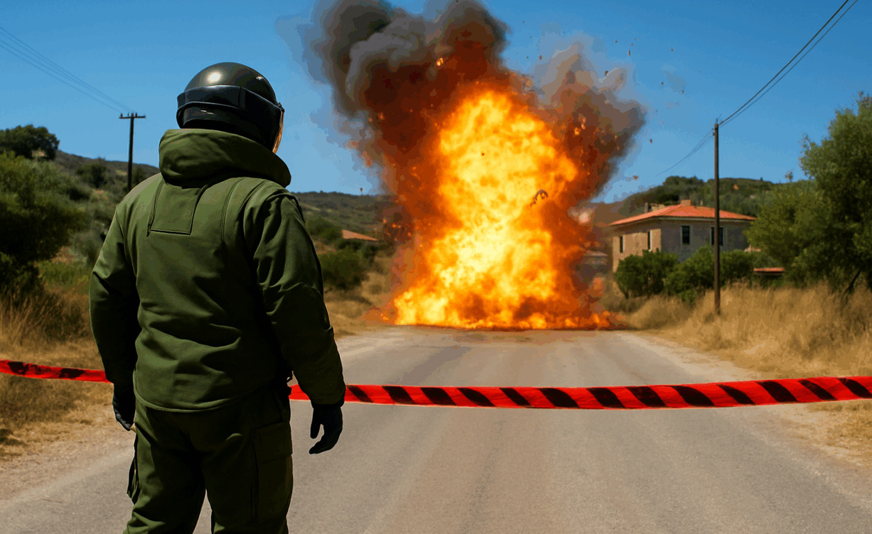 Στα Βορίζια συνελήφθη 23χρονος ως ύποπτος για έκρηξη βόμβας