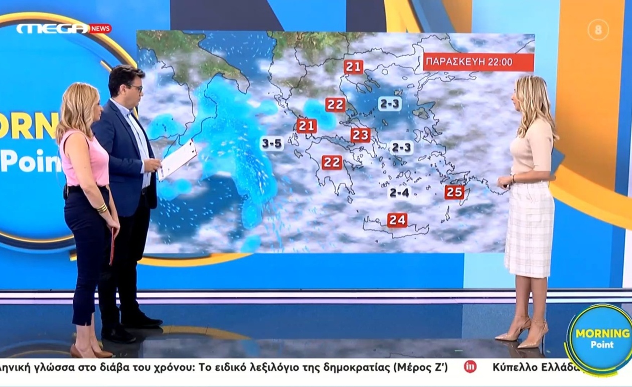 Η πρόγνωση του καιρού από Ελίνα Καρέτσου