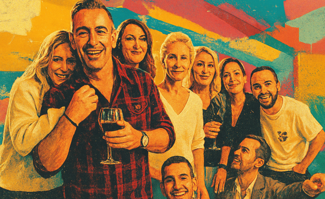 Στέφανος Κωνσταντινίδης: Πρόωρη γιορτή με την ομάδα της Super Κατερίνα στο μαγαζί της Χριστίνας Λαμπίρη