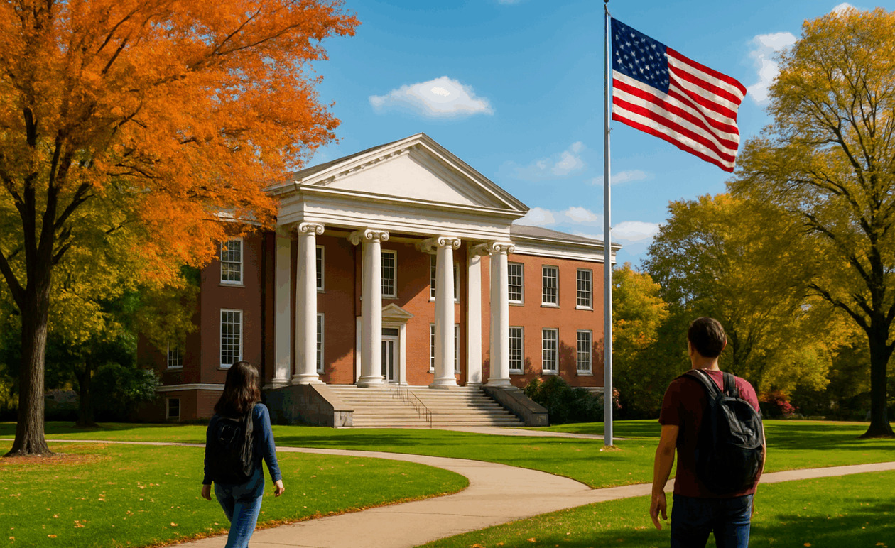 Η γέφυρα της Σχολής Θετικών Επιστημών και Μηχανικής προς τις ΗΠΑ