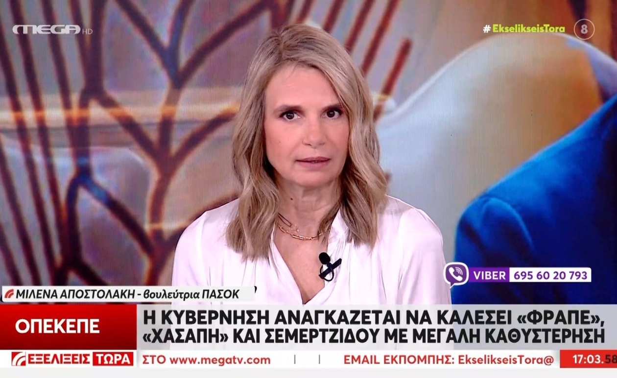 Η Μιλένα Αποστολάκη για το σκάνδαλο του ΟΠΕΚΕΠΕ