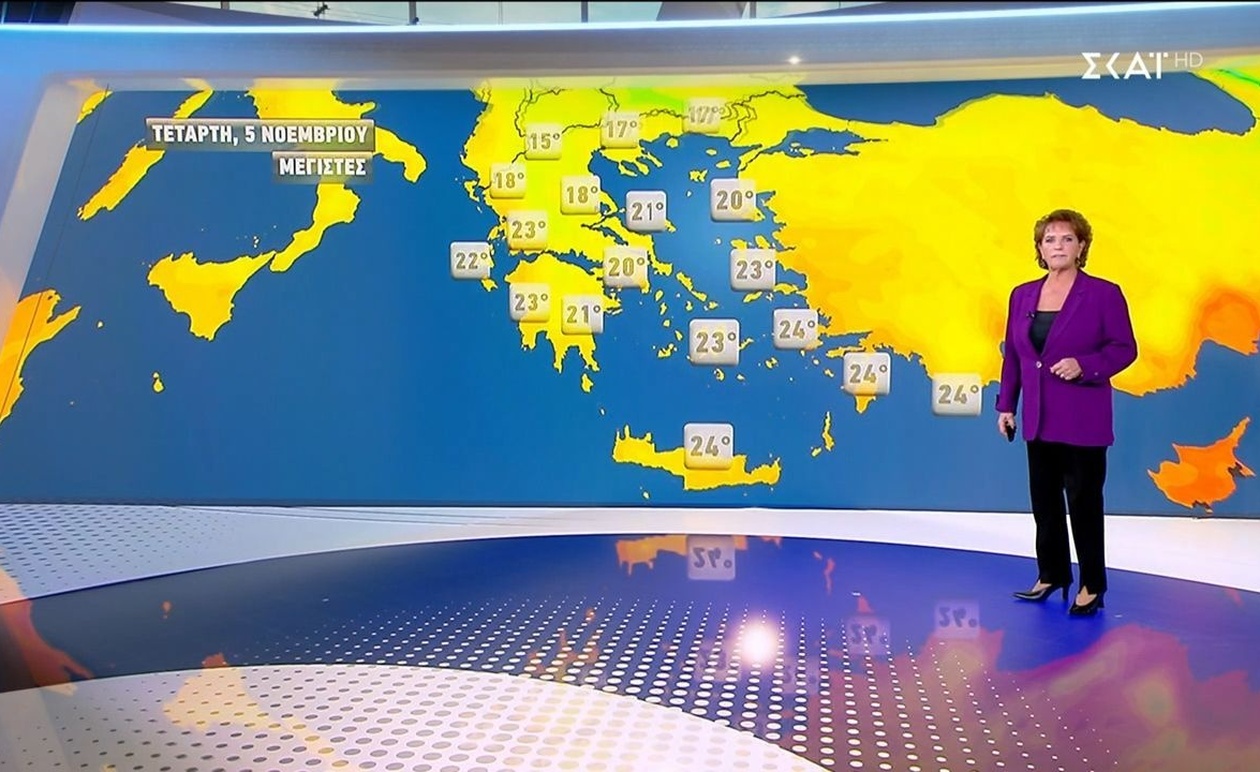 Βραδινή πρόγνωση καιρού — 4 Νοεμβρίου 2025