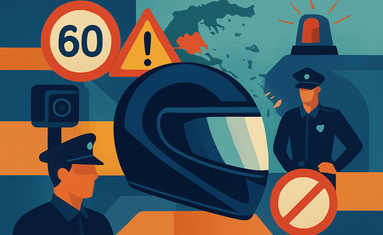 Νέος Κ.Ο.Κ.: Πάνω από 1.400 παραβάσεις για μη χρήση κράνους την 20η εβδομάδα της εκστρατείας