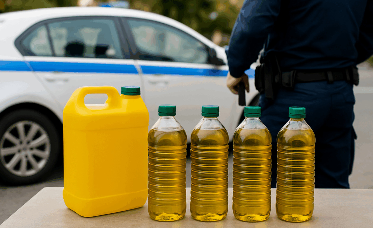 Σύλληψη δύο ατόμων για εμπορία αμφιβόλου ελαιολάδου στην Καματερό