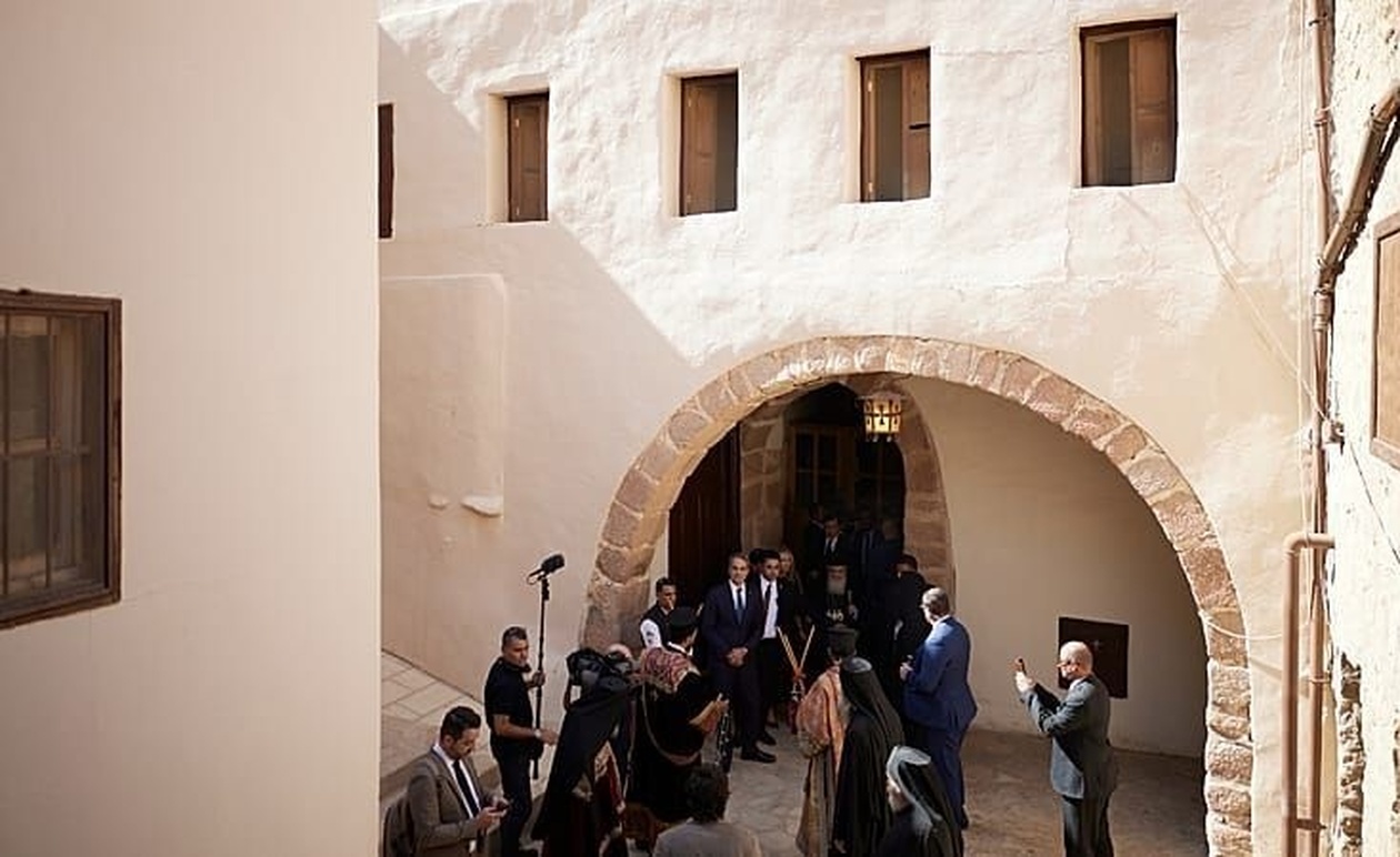 Ο Κυριάκος Μητσοτάκης επισκέφθηκε τη Μονή Αγίας Αικατερίνης στο Σινά