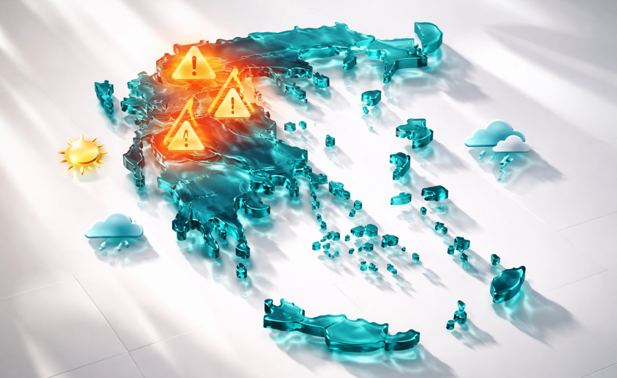 ΕΜΥ: Επικαιροποίηση του έκτακτου δελτίου για τα Χριστούγεννα – Οι περιοχές που θα πληγούν