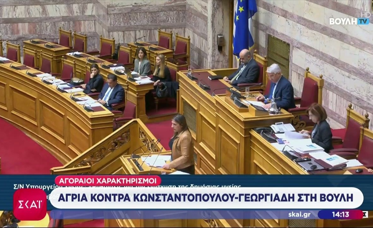 Έντονη αντιπαράθεση στη Βουλή μεταξύ Αδ. Γεωργιάδη με Ζ. Κωνσταντοπούλου