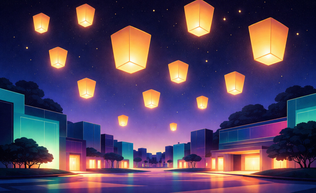 Δήμος Αθηναίων: Χιλιάδες φαναράκια φώτισαν την πλατεία Κοτζιά στη «Νύχτα των Ευχών»