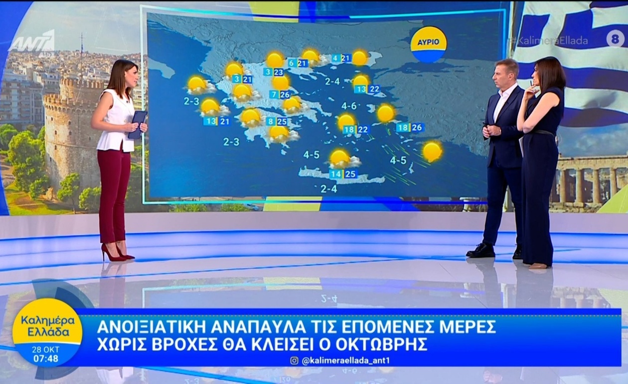 Ο καιρός 28 Οκτωβρίου 2025