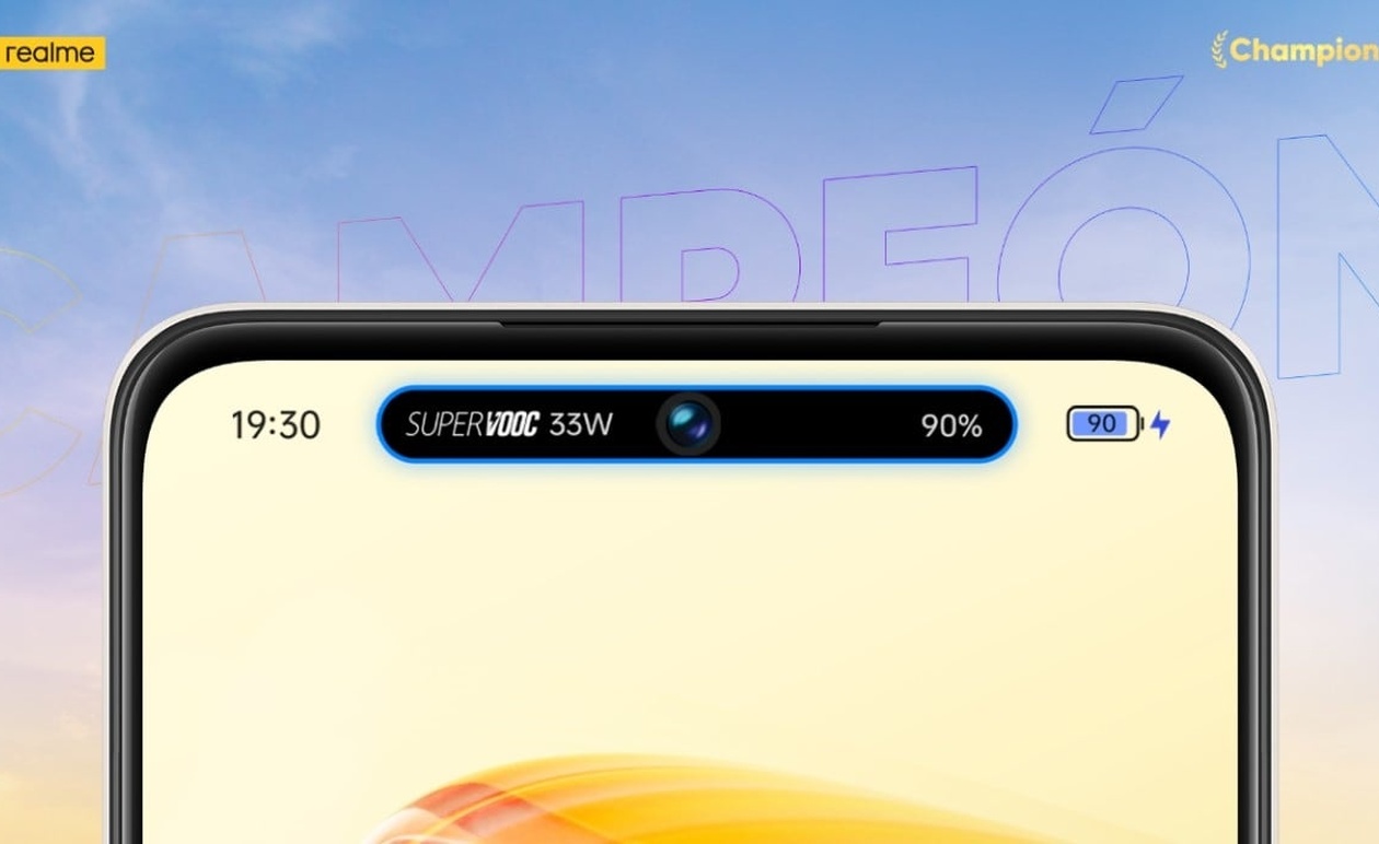 Απόκρυψη του Dynamic Island σε συσκευή realme