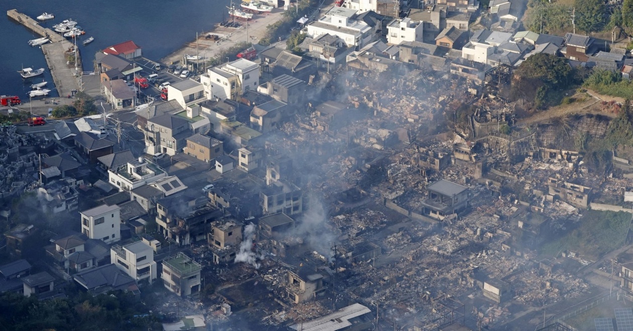 Φωτιά στην Οΐτα της Ιαπωνίας κατέστρεψε πάνω από 170 κτίρια, ένας αγνοούμενος